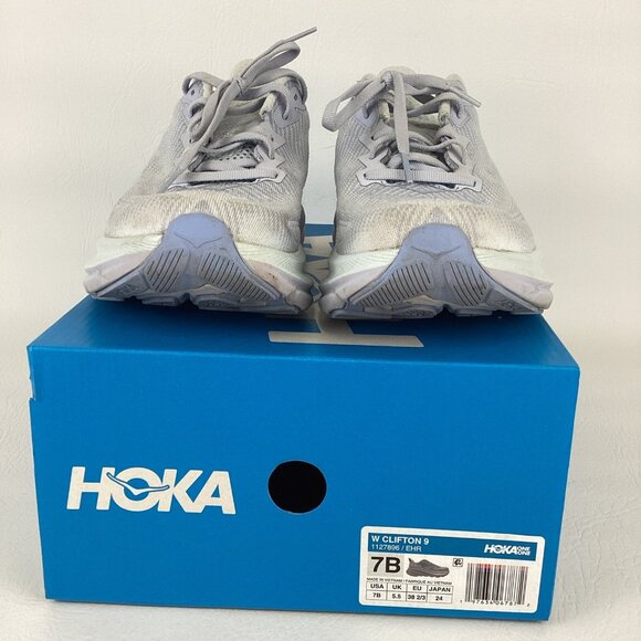 Hoka Clifton 9 Running Shoes Women Size 7 Ether Illusion Lightweight Sneaker Box - Picture 7 of 11